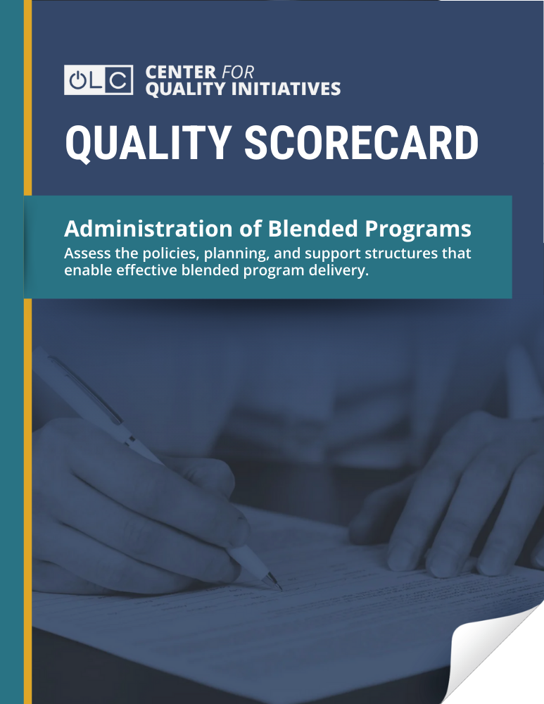 Cover of the Administration of Blended Programs Scorecard