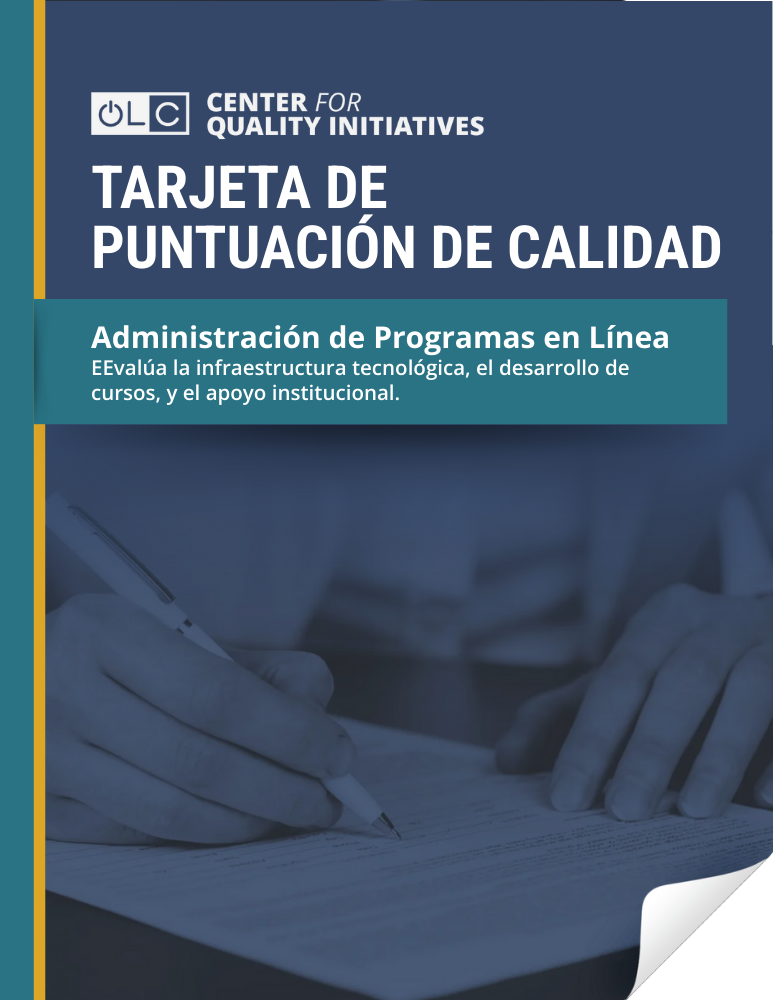 Administration of Online Programs Spanish Scorecard Cover
